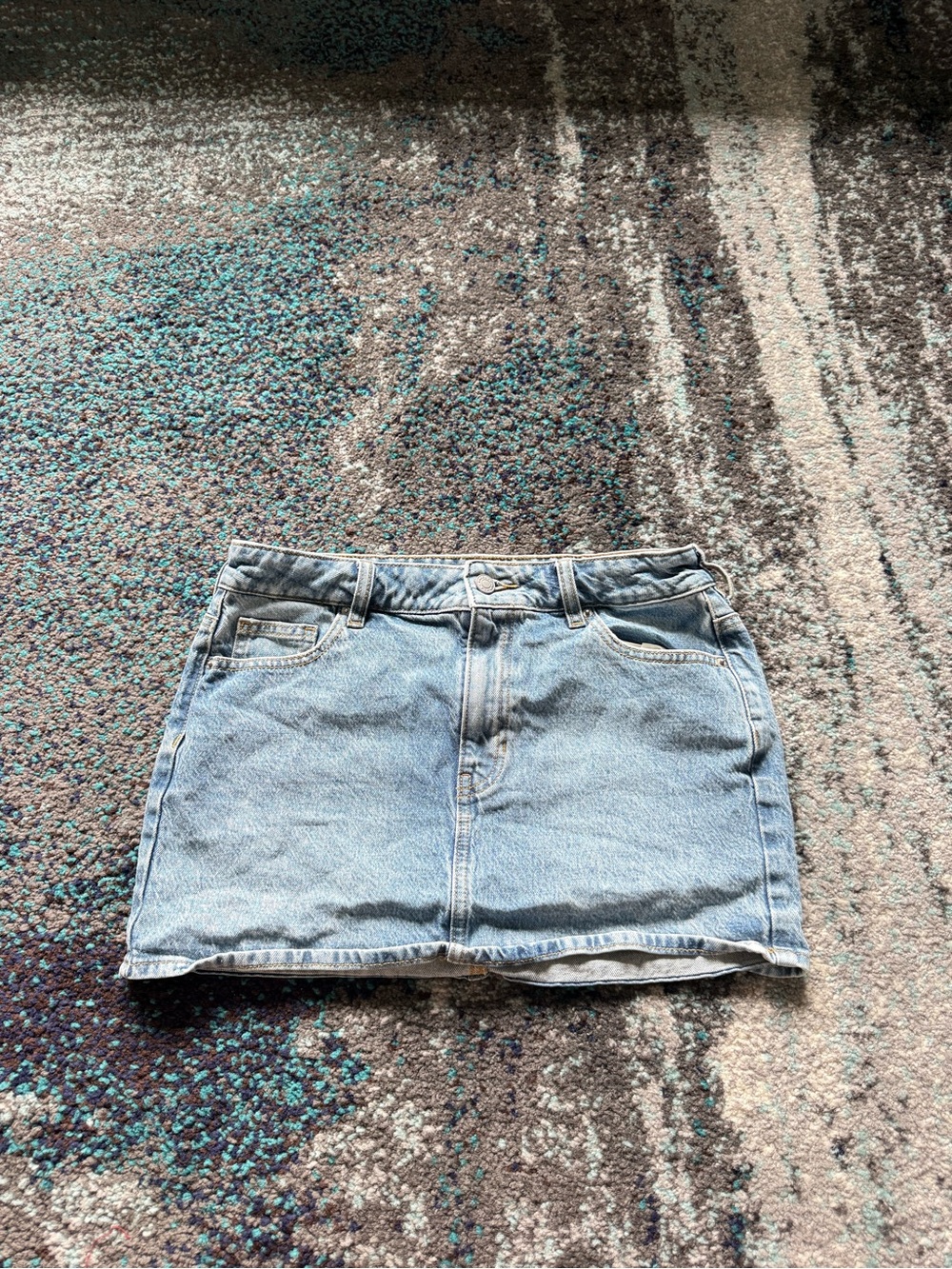 PacSun Light Blue Denim Mini Skirt